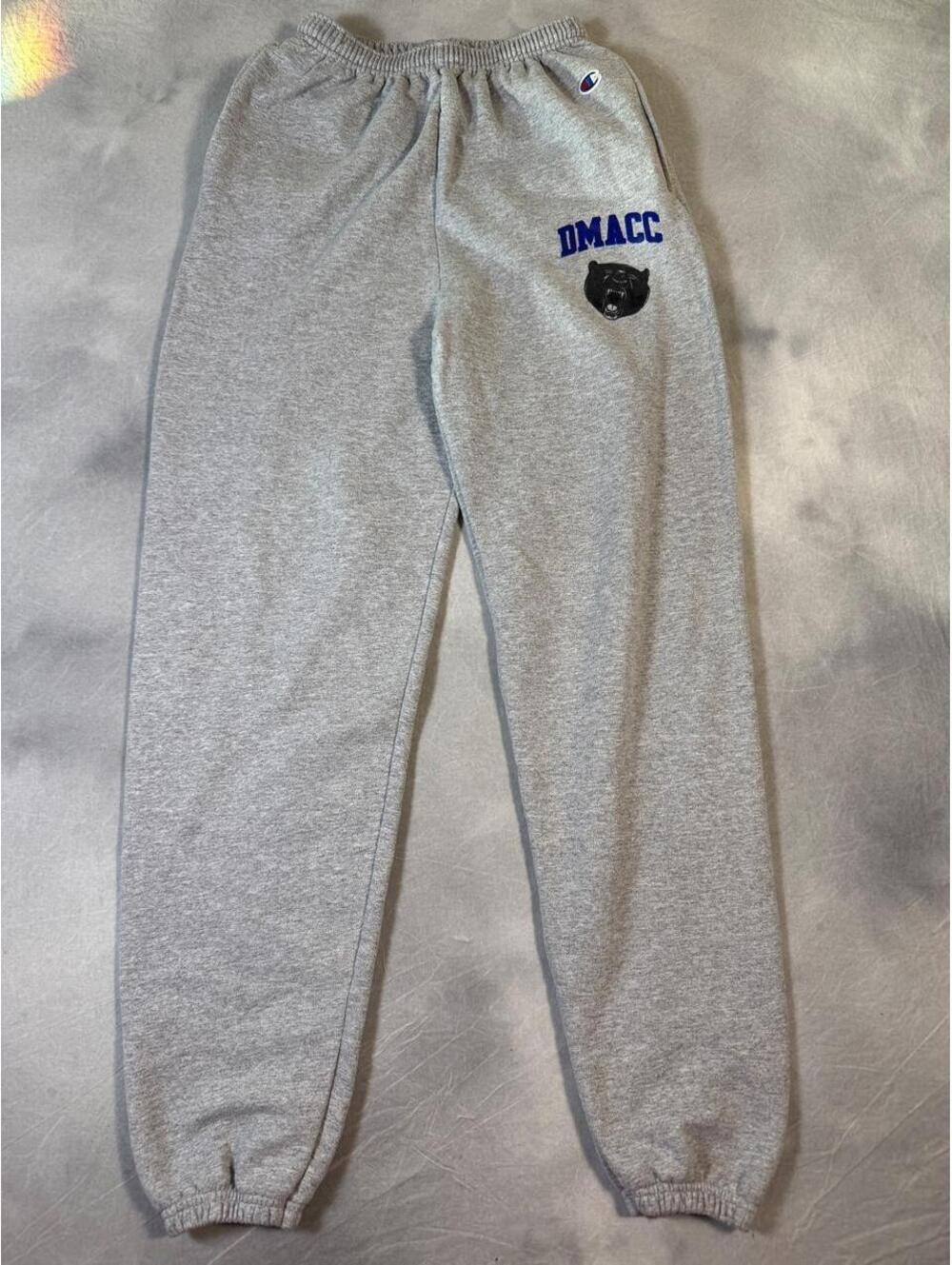 Champion DMACC Bears Gray Fleece Sweatpants Adult Medium, oversized
